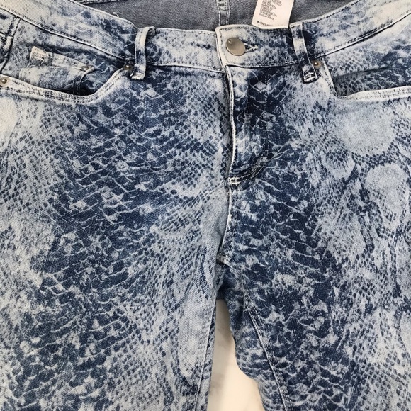 Skinny snakeskin print low waist stretch jeans - Picture 3 of 4